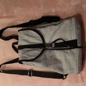 Stylish Black and White Women's Backpack